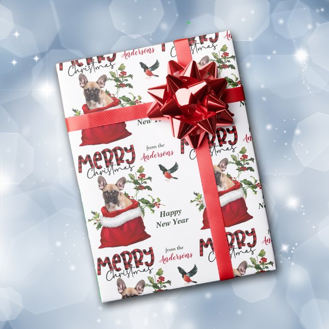 Fransk Bulldog i julklapp Presentpapper (Skapare uppladdad)