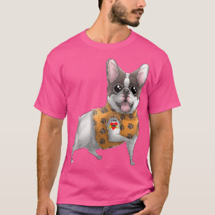 Fransk Bulldog I Kärlek Mamma Tattoo Hund Mors dag T Shirt