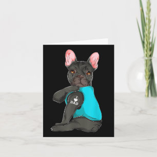 Fransk Bulldog I Kärlek Pappa Tattoapparel, Hund P Kort