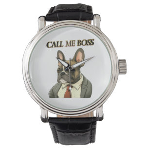 Fransk Bulldog i Kostym Armbandsur