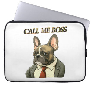Fransk Bulldog i Kostym Laptop Fodral