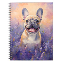 Fransk Bulldog i Lavender fält