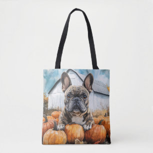 Fransk Bulldog i Pumpkin Patch Tygkasse