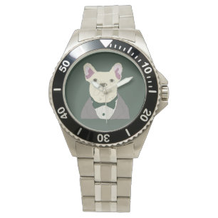 Fransk Bulldog i smoking Armbandsur