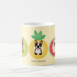 Fransk Bulldog in Fruit Bassäng Flyter Kaffemugg