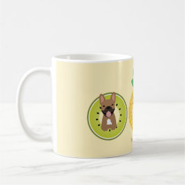 Fransk Bulldog in Fruit Bassäng Flyter Kaffemugg