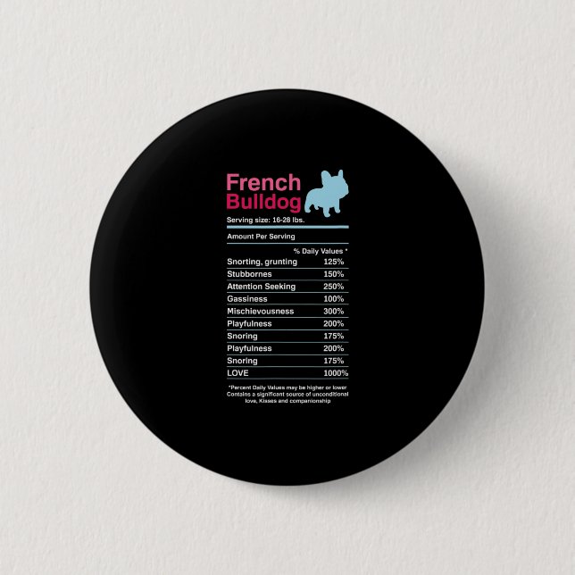 Fransk Bulldog Ingredient Lists Knapp (Framsida)
