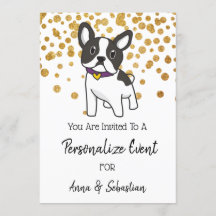 *~* Fransk Bulldog Invitation Fransk Bulldogg Söt