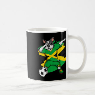 Fransk Bulldog Jamaica Soccer Fläkt Jersey Footbal Kaffemugg