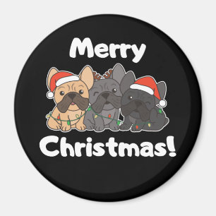 Fransk Bulldog Jul Animals Cute Hundar Magnet