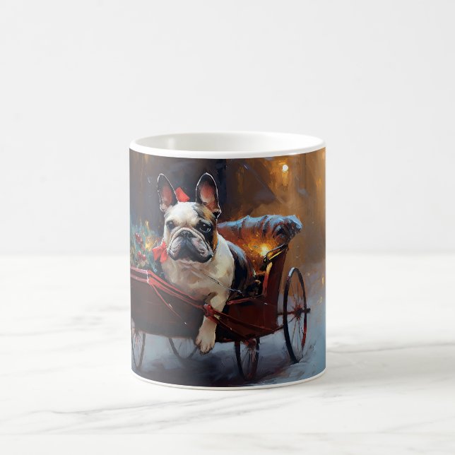 Fransk Bulldog jul - helgsäsong Kaffemugg (Center)