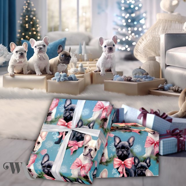 Fransk Bulldog jul Joy Presentpapper (Skapare uppladdad)