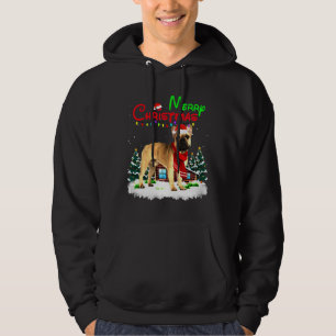 Fransk Bulldog jul Ljus Merry Hoodie