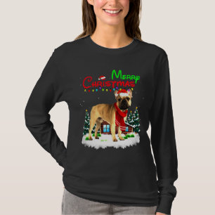 Fransk Bulldog jul Ljus Merry T Shirt