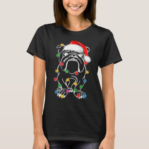 Fransk Bulldog jul Ljus Up Hund T Shirt