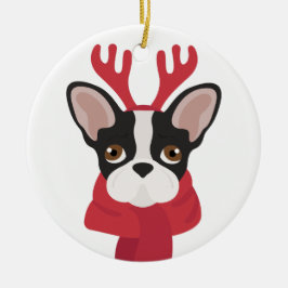 Fransk bulldog jul Ornament