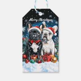 Fransk Bulldog jul Presentetikett