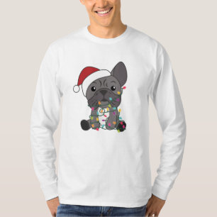 Fransk Bulldog Jul Snö Winter Animals T Shirt