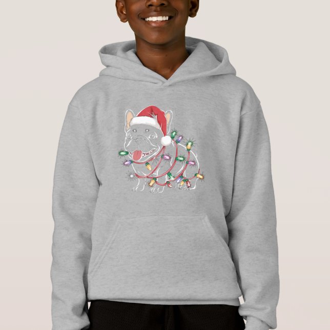 Fransk Bulldog-jul T Shirt (Framsida)