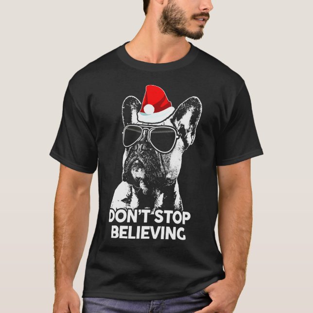 Fransk Bulldog-jul T Shirt (Framsida)