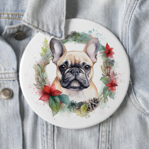 Fransk Bulldog Jul Utandning Valp Knapp