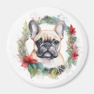 Fransk Bulldog Jul Utandning Valp Magnet