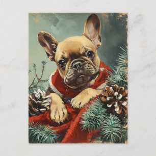 Fransk Bulldog-jul Vykort