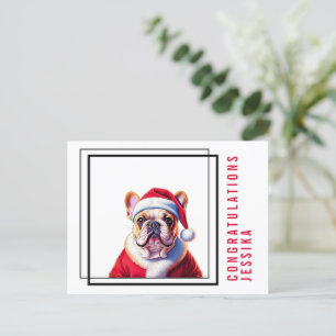 Fransk Bulldog-jul Vykort
