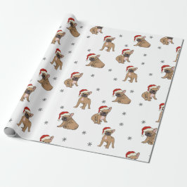 Fransk Bulldog Jul Wrapping Papper Presentpapper