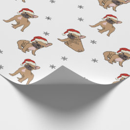 Fransk Bulldog Jul Wrapping Papper Presentpapper