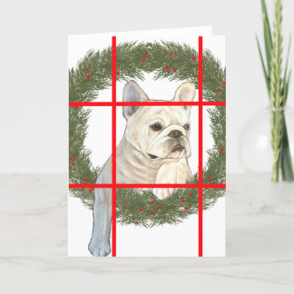 Fransk Bulldog-juldesign Helgkort