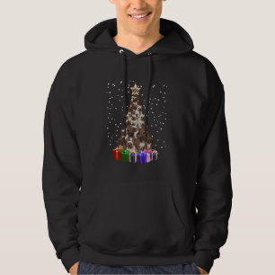 Fransk Bulldog Julgran Funny Julafton Matching Hoodie