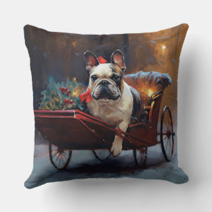 Fransk Bulldog Julhögtidssäsong Kudde