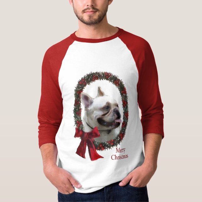 Fransk Bulldog-julklappar Tee Shirt (Framsida)