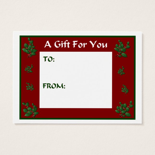 Fransk Bulldog-julklappar Visitkort (Baksidan)