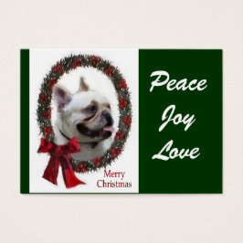 Fransk Bulldog-julklappar Visitkort