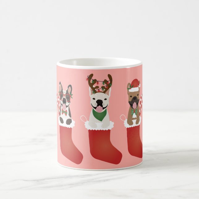 Fransk Bulldog Jullager Kaffemugg (Center)