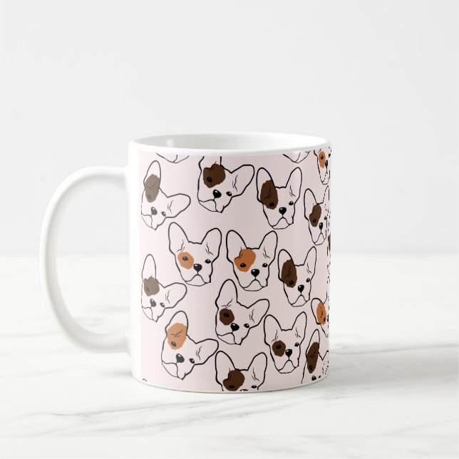 Fransk Bulldog-kaffe Mugg (Vänster)