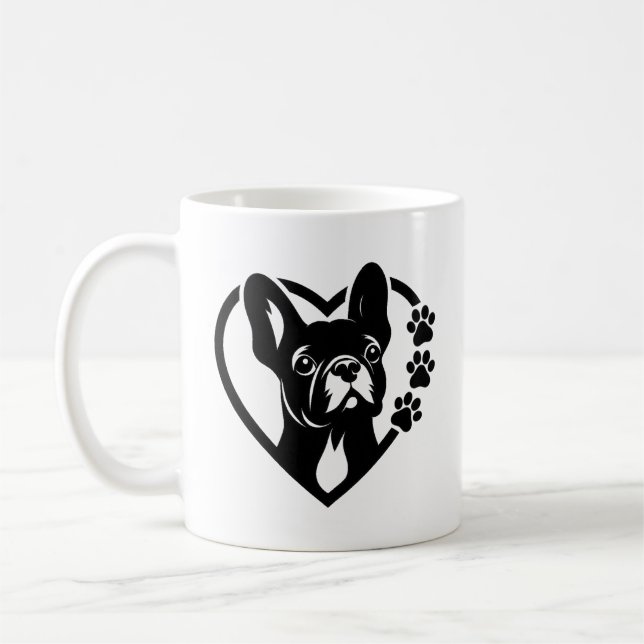 Fransk Bulldog Kaffemugg (Vänster)