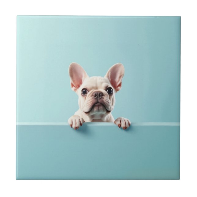 Fransk Bulldog Kakelplatta (Framsidan)