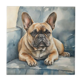Fransk Bulldog Kakelplatta