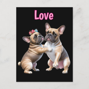Fransk Bulldog kärlek Fransk Bulldog Vykort