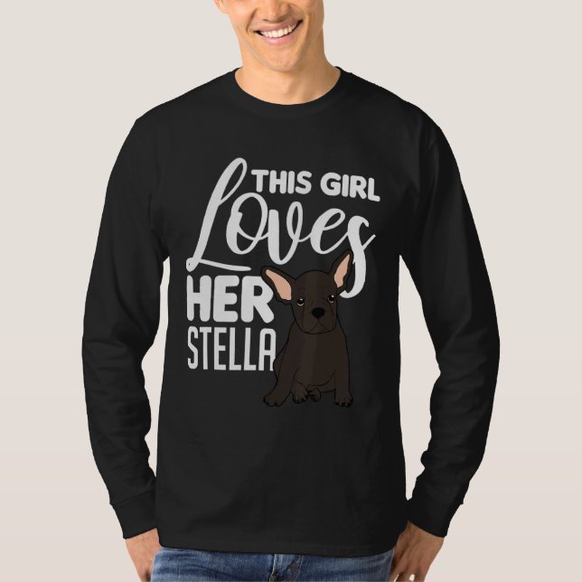Fransk Bulldog Kärlek Her Stella T Shirt (Framsida)