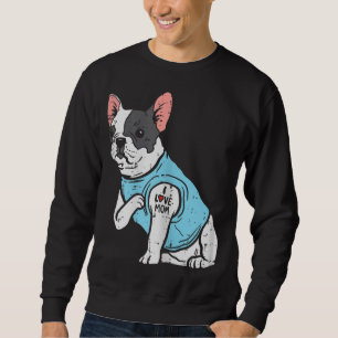 Fransk Bulldog Kärlek Mamma Tattoo Frenchie Hundäg Lång Ärmad Tröja