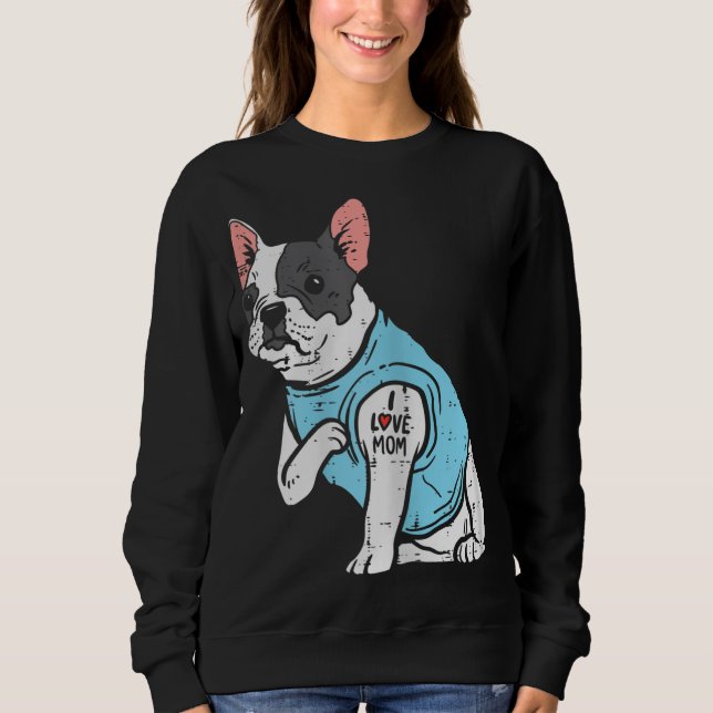 Fransk Bulldog Kärlek Mamma Tattoo Frenchie Hundäg T Shirt (Framsida)