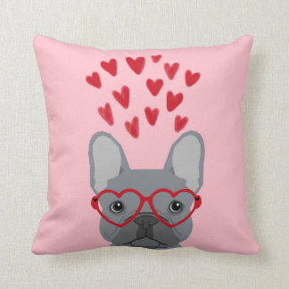 Fransk Bulldog Kärlek Valentiness PIllow Kudde