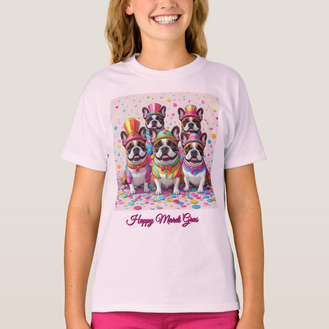 Fransk Bulldog Karneval French Bulldog T Shirt (Framsida)