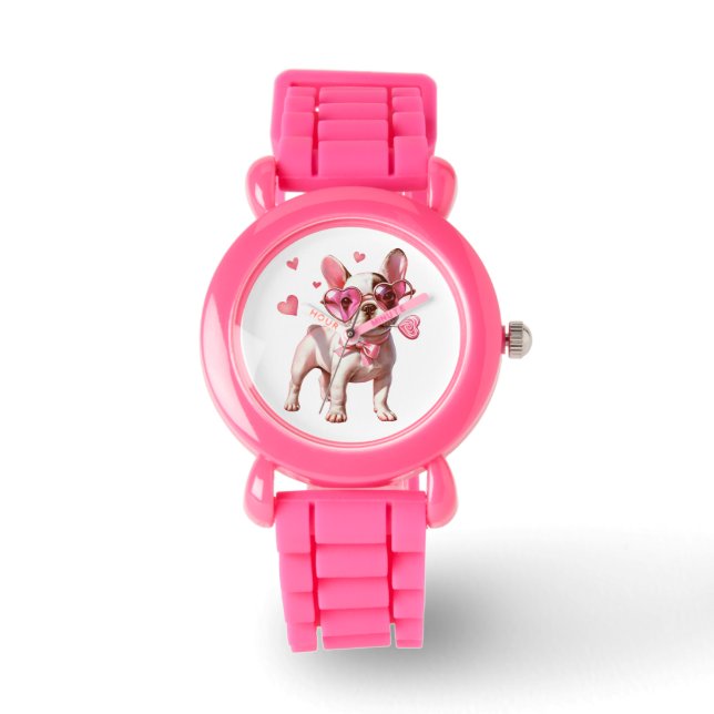 Fransk Bulldog Kids' Watch Armbandsur (Framsida)