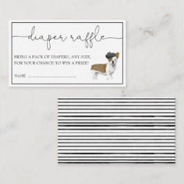 Fransk Bulldog Könsneutral Diaper Raffle Enclos Tilläggskort
