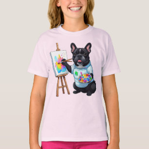 Fransk Bulldog Konstnär French Bulldog T Shirt